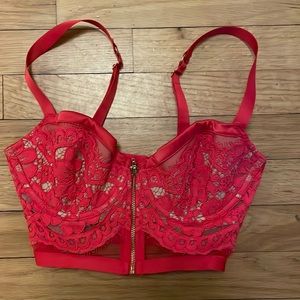 victoria’s secret corset front zip bra